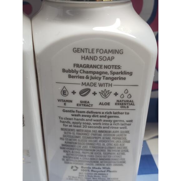 BBW LOVE YOU MOM Champagne Toast Gentle Foaming Hand Soap 2 Pack - Picture 2 of 2